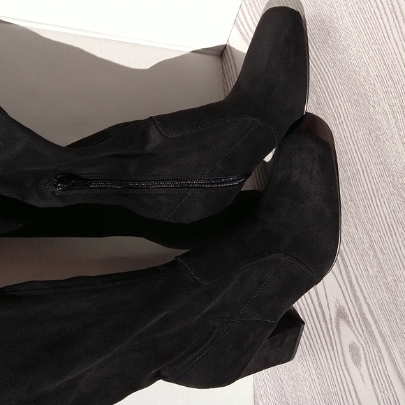 Unisa Quesia Black Faux Suede Over-The-Knee Boots - Picture 7 of 14